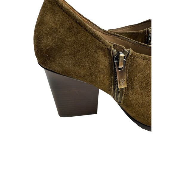 Donald J Pliner Khaki Green Suede Verie Pointed Toe Ankle Boots Booties 7.5 New - Picture 7 of 16